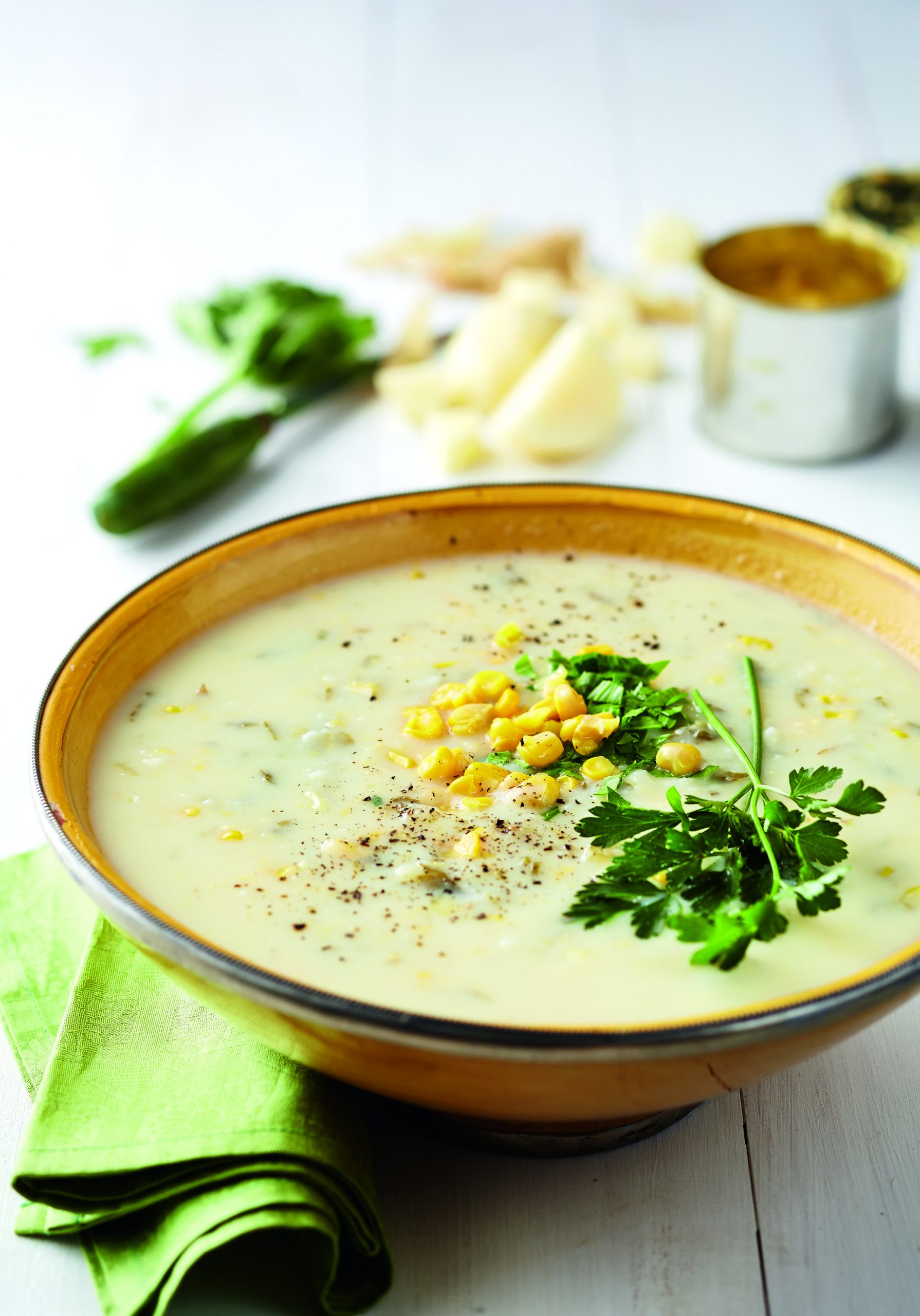 Potato And Sweetcorn Soup
